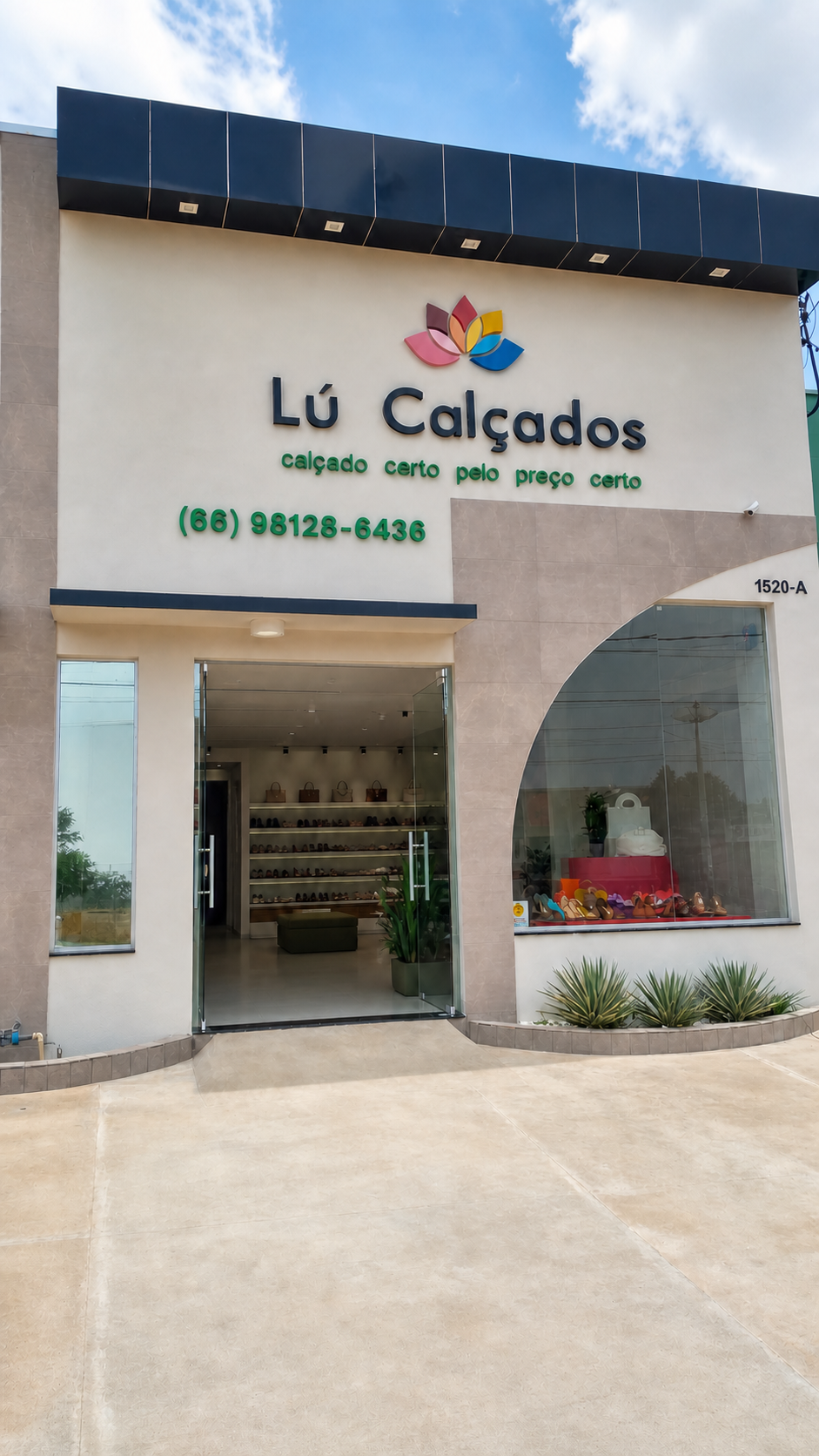 Fachada da loja física Lú Calçados em Aripuanã-MT